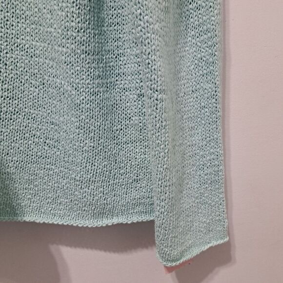 Eileen Fisher Sespry V Neck Cardigan Minimalist Boho Cotton Tape Yarn 3X NWT Blu - Picture 9 of 17